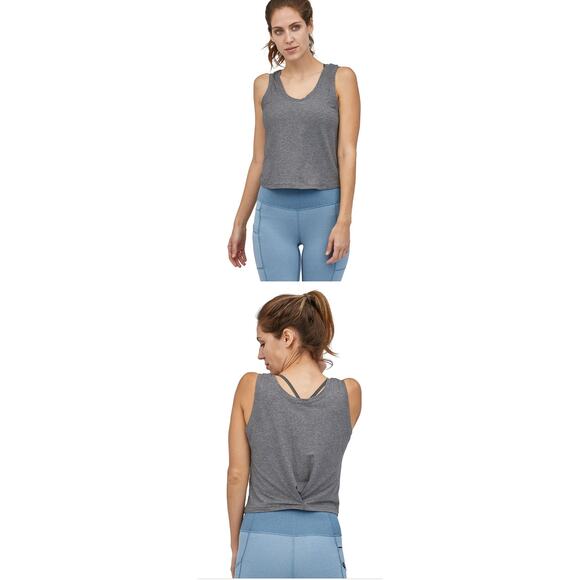Patagonia Women's Gray Glorya Twist Tank Top Reversible. Gray, Size L - Picture 2 of 5